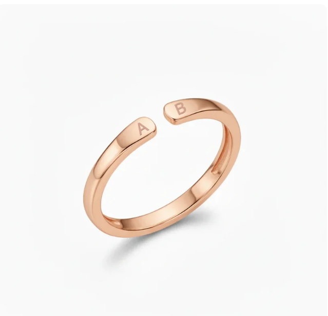 Anello Doppia Iniziale Regolabile LUMERIS · 8